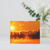 Vlammende ochtendzonsopgang in Helsinki, briefkaar Briefkaart (Staand voorkant)