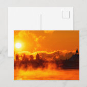 Vlammende ochtendzonsopgang in Helsinki, briefkaar Briefkaart (Voorkant / Achterkant)