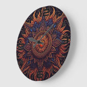 Vlammende Oog Visionaire Klok - Bold & Dynamic Art (Hoek)