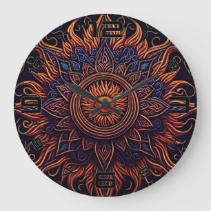 Vlammende Oog Visionaire Klok - Bold & Dynamic Art