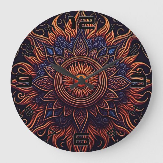 Vlammende Oog Visionaire Klok - Bold & Dynamic Art (Voorkant)