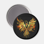Vlammende Phoenix magneet (Voorkant / Achterkant)