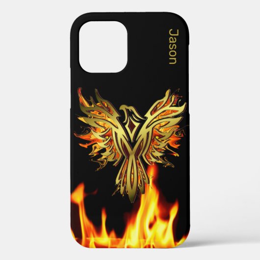 Vlammende Phoenix op Zwarte Case-Mate  iPhone Case (Achterkant)