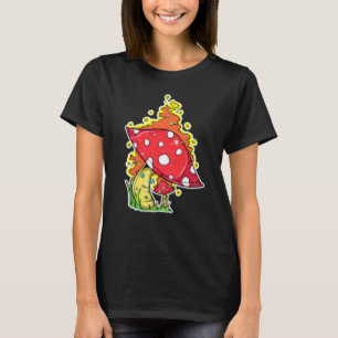Vlammende Psychedelische Paddenstoel Illustratie K T-shirt
