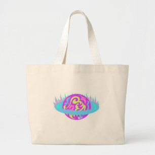 Vlammende Saturnus! Grote Tote Bag