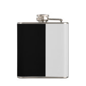 Vlammende schedel - Metalen Gravure Art #4 Heupfles (Achterkant)