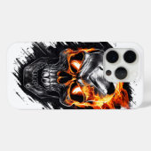 Vlammende schedel metallic #1 Case-Mate iPhone case (Achterkant (horizontaal))