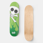Vlammende Schedel Persoonlijk Skateboard (Voorkant)
