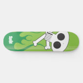 Vlammende Schedel Persoonlijk Skateboard (Horizontaal)