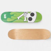 Vlammende Schedel Persoonlijk Skateboard (Horizontaal)