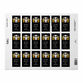 vlammende schedel piraat label (Full Sheet)