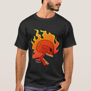 Vlammende Schedel T-shirt