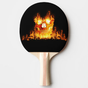 Vlammende Schedel Vuur Goth Skelet Tafeltennisbatje