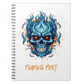 vlammende schedelnotitieblok notitieboek (Voorkant)