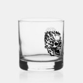 Vlammende Schedels Persoonlijk Whisky Glas (Rechts)