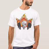 Vlammende schedels t-shirt (Voorkant)