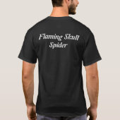 Vlammende Schedelspin | Donker Gotisch T-Shirt Ont (Achterkant)