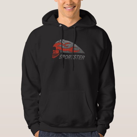 Vlammende schedeltank hoodie (Voorkant)