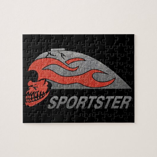 Vlammende schedeltank legpuzzel (Horizontaal)