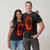 Vlammende Schedelvuur T-shirt (Unisex)
