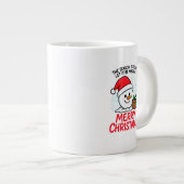 Vlammende Sneeuwman Jumbo Kerst Extra Vakantie cad Grote Koffiekop (Voorkant rechts)