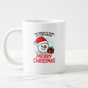 Vlammende Sneeuwman Jumbo Kerst Extra Vakantie cad Grote Koffiekop