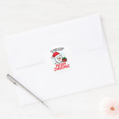 Vlammende Sneeuwman Kerst Versiering Vinyl Sticker (Envelop)
