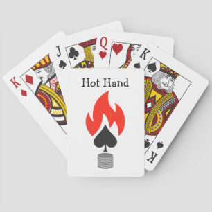 Vlammende spade en chips pokerkaarten