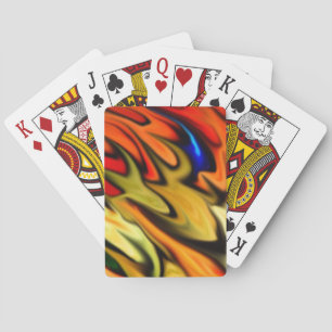 Vlammende Tiffanystroom Pokerkaarten