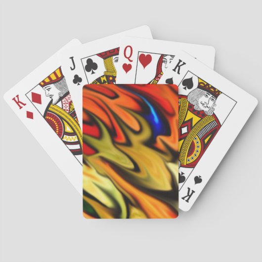 Vlammende Tiffanystroom Pokerkaarten (Achterkant)
