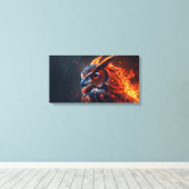 Vlammende uil canvas afdruk (Insitu (Houten vloer))