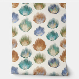 Vlammende veren behang