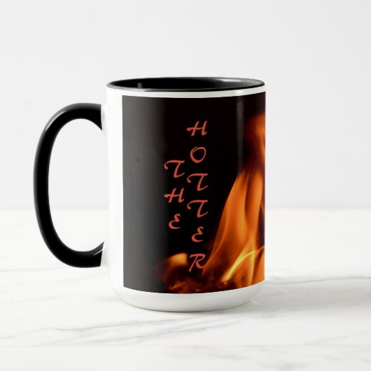Vlammende vlammen Hoe heter hoe beter Mok (Links)