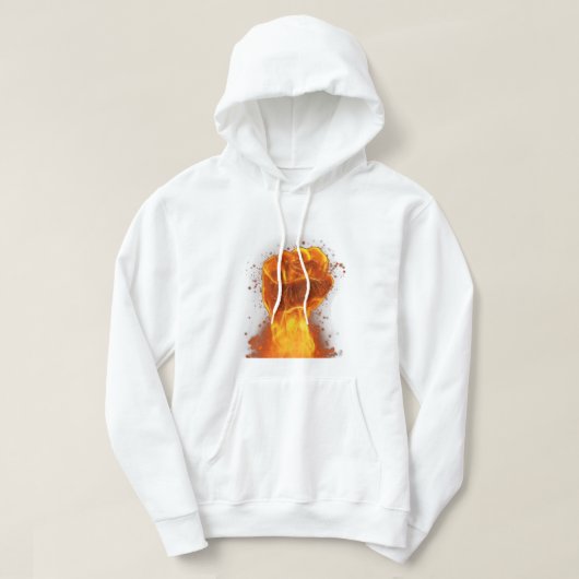 Vlammende Vuist Hoodie (Design voorkant)