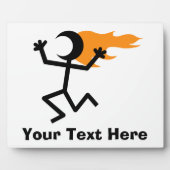 vlammenhoofd-stickman fotoplaat (Voorkant)
