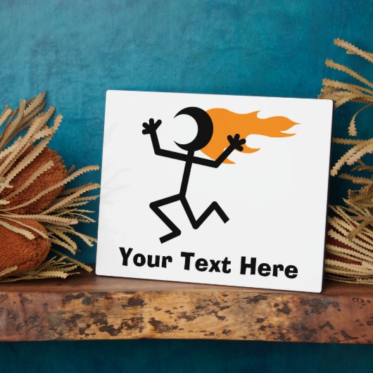 vlammenhoofd-stickman fotoplaat (Zijkant)