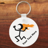 vlammenhoofd-stickman sleutelhanger (Achterkant)