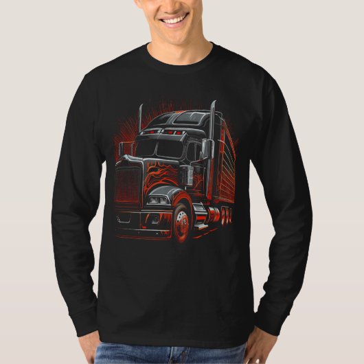 Vlammenpatroon – Geen tekst T-shirt (Voorkant)