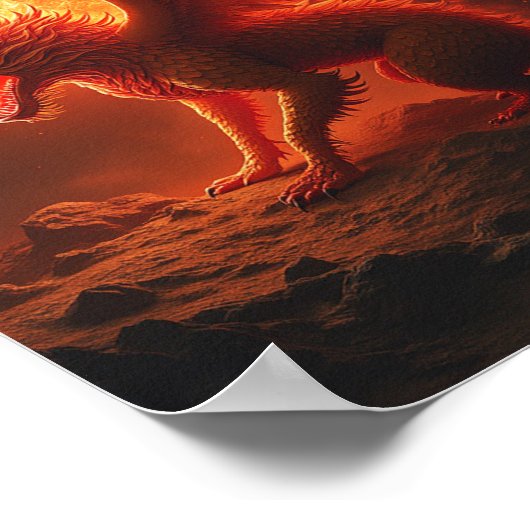 vlammenrood realisme poster (Hoek)