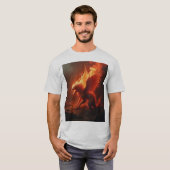 vlammenrood realisme t-shirt (Voorkant volledig)