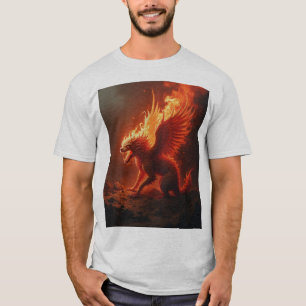 vlammenrood realisme t-shirt