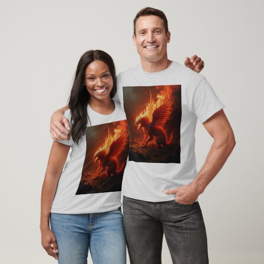 vlammenrood realisme t-shirt (Unisex)