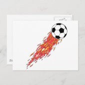 vlammenvuur voetbal briefkaart (Voorkant / Achterkant)