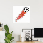 vlammenvuur voetbal poster (Thuiskantoor)