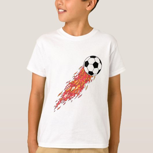 vlammenvuur voetbal t-shirt (Voorkant)