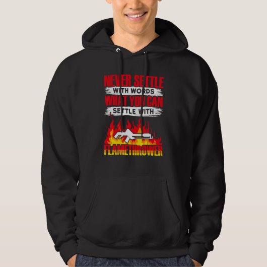 Vlammenwerper Vlammenwerper Heet Branden Hoodie (Voorkant)