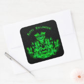 Vlammonster in de Starlight Sky Vierkante Sticker (Envelop)