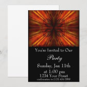 Vlampartij Abstracte partij uitnodigen Kaart (Voorkant / Achterkant)
