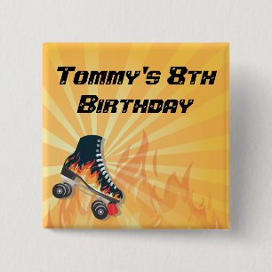 Vlampen Rollenspeld Vierkante Button 5,1 Cm