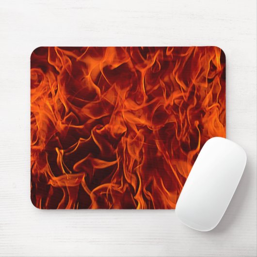 Vlampen van Fire Mousepad Muismat (Met muis)
